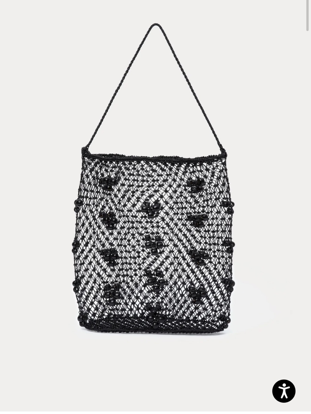 Rachel Comey Black Crochet Shoulder Bag - Picture 3 of 6